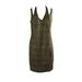 City Chic Womens Plus Size Gold Glitter Multi-Strap Bodycon Dress 14W