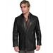 Scully 501-198-48L-L Mens Leather Wear Western Blazer, Black, Size 48L
