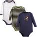 Luvable Friends Baby Boy Long Sleeve Bodysuits, 3-Pack