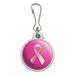 Breast Cancer Awareness Pink Support Ribbon Jacket Handbag Purse Luggage Backpack Zipper Pull Charm