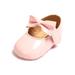 Infant Newborn Toddler Baby Girls Shoes Mary Jane Flats Bowknot Design Anti-Slip Soft Sole PU Leather Moccasins for Prewalkers Birthday Wedding Crib Shoes