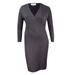 Calvin Klein Women's Buckle Faux-Wrap Sweater Dress