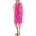 RALPH LAUREN Womens Pink Sleeveless Jewel Neck Above The Knee Layered Dress Size 4