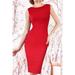 Junior Boat Neck Sleeveless Solid Bodycon Dress