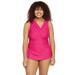 Sporti Plus Size Isabella Tummy Control Wrap One Piece Swimsuit (24W, Magenta)