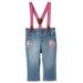 OshKosh B'gosh Baby Girls' Suspender Embroidered Jeans, 0-3 Months