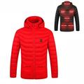 Winter Coat Men Women Heating Coat Detachable Cap Hooded Heated Jackets Warm Waterproof Smart Temperature Control USB