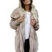 Sexy Dance Women Fleece Jackets Cardigan Ladies Casual Hooded Coat Plus Size Mid-Length Long Sleeve Fluffy Blanket Outwear