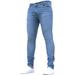 Spftem Men's Pure Color Denim Cotton Vintage Wash Hip Hop Work Trousers Jeans Pants