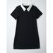 Women's Plus Size Contrast Collar Tee Dress