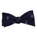 SummerTies Anchor Bow Tie - Blue on Navy, Woven Silk, Adult Tie Yourself Bow Tie