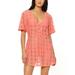 Jessica Simpson MELON O-Ring Crochet Swim Cover-up Dress, US Large