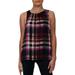 Vince Camuto Womens Plaid Swing Tank Top