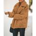 Women?s Fuzzy Fleece Jackets, Winter Warm Long Sleeve Lapel Zip Up Oversized Coats