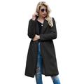 Women's Casual Style Coat Winter Warm Long Sleeve Lapel Midi Coat Jacket for Travelling Party Shopping Vacation