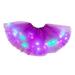 Qisuw Women Girls Neon Colorful LED Ballet Dance Tutu Skirt Pleated Layered Tulle Light Up Luminous Short Dress Party Costume