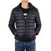 Men Down Jacket Outwear Puffer Coats Casual Zip Up Windbreaker Lightweight Winter Jackets Black