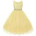 Big Girl Rhinestones Sequins Glitter Pageant Wedding Flower Girl Dress USA Yellow 14 MBK 340 BNY Corner