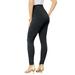 Roaman's Women's Plus Size Ruched Legging Stretch Yoga Workout Pants