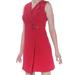 CALVIN KLEIN Womens Red Sleeveless Above The Knee Dress Petites Size: 8