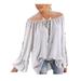 Women 4/3 Bell Sleeve Tunic Blouse Tops Ladies V Neck Off Shoulder Casual Blouse Shirt Ladies Autumn Vintage Kaftan Pullover Henley Shirts Blouse Basic Tee
