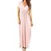 Bellella Maternity Short Sleeve Dress Empire Waist Baby Showers Long Maxi Dress Casual Wear Women Summer Beach V Neck Wrap Dress