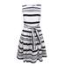 Tommy Hilfiger Women's Satin Stripe Fit & Flare Dress