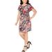 Signature By Robbie Bee Womens Plus Sarong Floral Print Wrap Dress