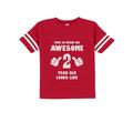 Tstars Boys Unisex 2nd Birthday Gift Birthday Gift for 2 Year Old This Is What an Awesome 2 Year Old Looks Like Birthday Shirts for Baby Boy Funny Humor Birthday Party B Day Toddler Jersey T Shirt