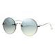 Flat Mirrored Lens Round Circle Lens Hippie Retro Wire Arm Sunglasses Silver Mirror