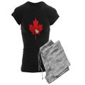 CafePress - Canada Day Maple Leaf And Heart Pajamas - Women's Dark Pajamas