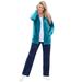 Plus Size Women's Better Fleece Zip-Front Hoodie by Woman Within in Deep Teal (Size 5X)