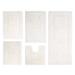Classy Bathmat 5 Piece Bath Rug Collection by Home Weavers Inc in Ivory