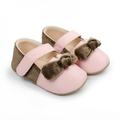 CUTELOVE Soft Leather Baby Moccasins Shoes Newborn Rubber Sole First Walkers Toddler Shoes Infant Girls Anti-slip Prewalker Party Shoes