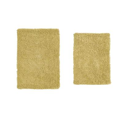 Fantasia 2 Piece Set Bath Rug Collection by Home Weavers Inc in Yellow