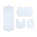 Waterford 4-Pc. Set Bath Rug Collection With Lid Cover by Home Weavers Inc in White