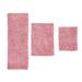 Fantasia 3 Piece Set Bath Rug Collection by Home Weavers Inc in Pink