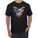Wild Bobby, American Flag Eagle USA Pride, Americana/American Pride, Men Graphic Tee, Black, 4X-Large
