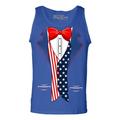 Shop4Ever Men's 4th of July USA Tuxedo American Flag Costume Graphic Tank Top