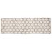 Beehive Modern Collection Area Rug by Home Weavers Inc in White (Size 24" X 72")