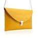 Synthetic Leather Envelope Clutch-Style Purse - 6 Colors Yellow