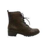 American Rag Womens Franie Leather Closed Toe Ankle Combat Boots