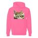 Wild Forest Spotted Cheetah Family Fashion Graphic Hoodie Sweatshirt, Neon Pink, Small