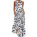 Plus Size Women's Summer Floral Print Sleeveless V Neck Slip Dress Ladies Casual Beach Long Dresses