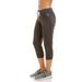 Soffe Women's Ruched Capri Workout Pant