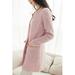 Junior Long Sleeve Solid Color Long Cardigan