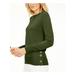 MICHAEL KORS Womens Green Long Sleeve Crew Neck Top Size M