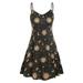 LIDYCE Plus Size Women Printed O-Neck Sleeveless Dress