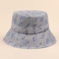 Meterk Women Bucket Hat Lace Splicing Spots Lightweight Summer Travel Beach Hat Chic Casual Cap