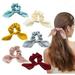 6 Pcs Satin Scrunchies Elastic Hair Band Bow Hair Scarf Girl Hair Tie Hair Rope